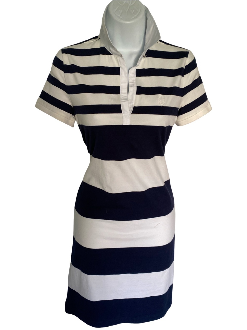 Ralph Lauren Navy and White Striped Polo Dress